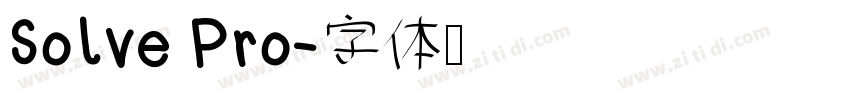 Solve Pro字体转换